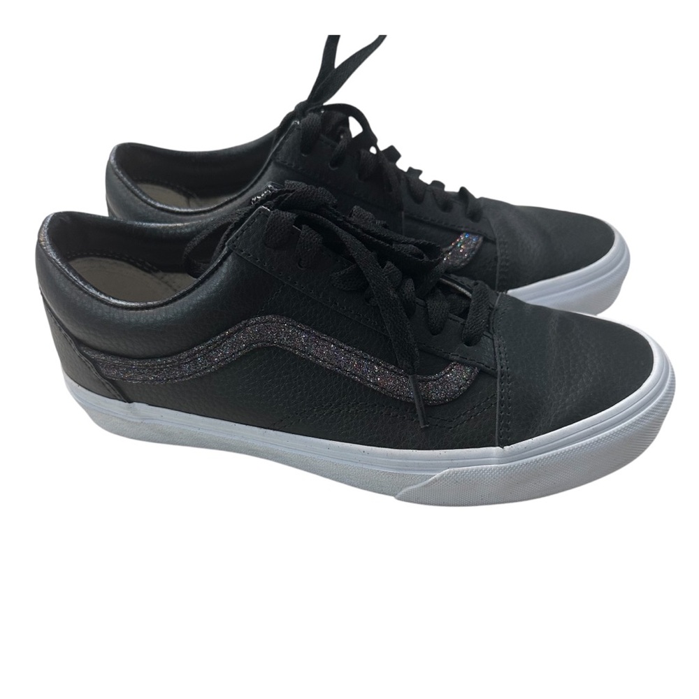 Vans Old Skool black leather sneakers